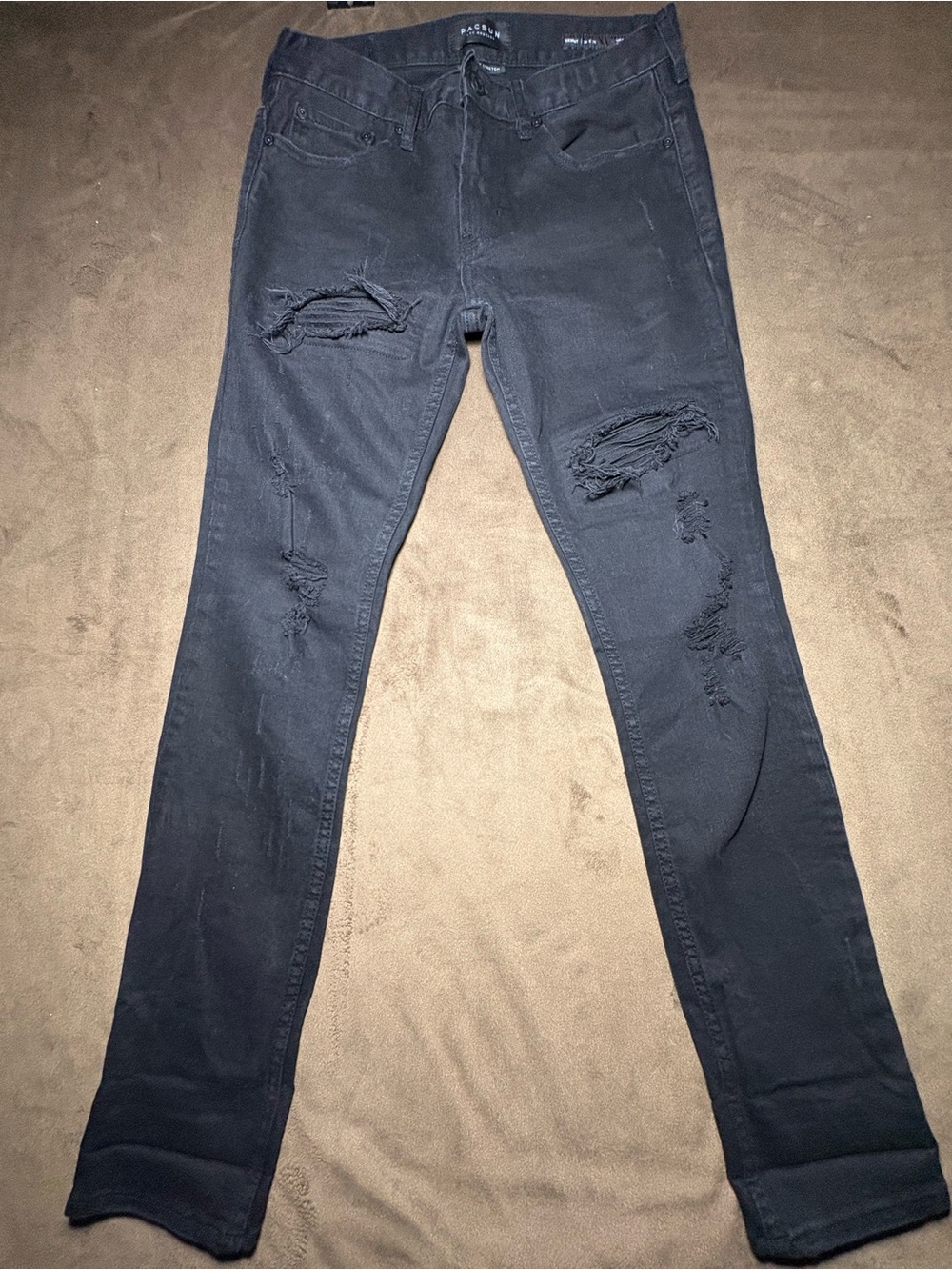 PacSun Black Ripped Skinny Jeans – Size 30x32